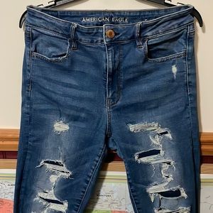 American Eagle Hi-Rise Jeggings Super Stretch; Size 12